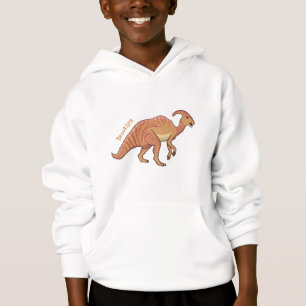 Cute parasaurolophus dinosaur cartoon illustration