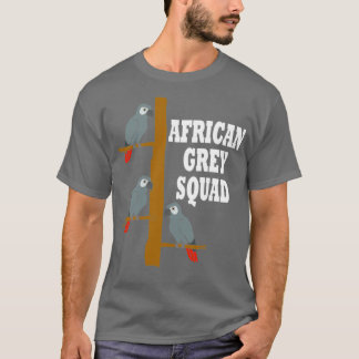Cute Parrot African Grey Squad Ironic Animal T-Shirt