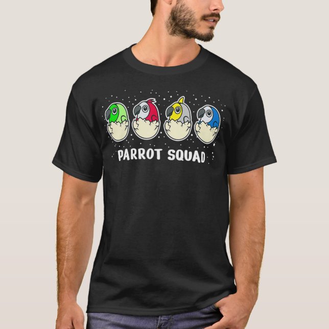 Cute Parrot Budgie Bird Ironic Saying  T-Shirt (Front)