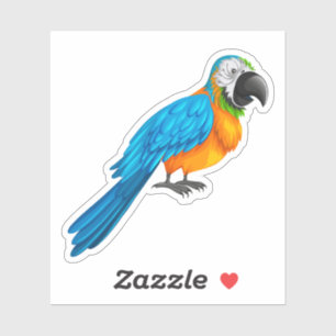 Cute parrot cartoon illustration