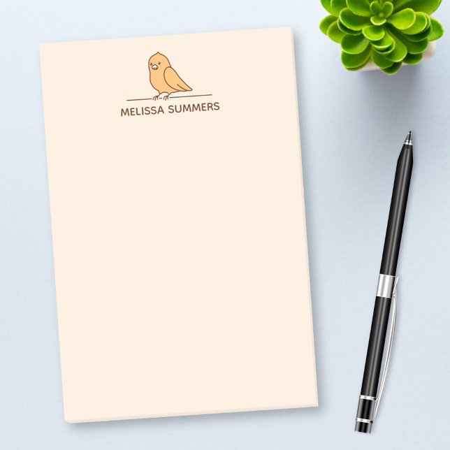Cute Parrot Parakeet Bird Custom Name Post-it Notes (Creator Uploaded)