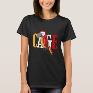 Cute parrot trapped inside the cage illusion graph T-Shirt