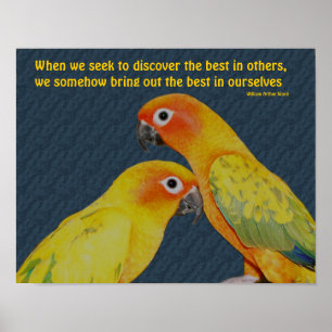 Cute Parrots Attitude Inspirational Poster