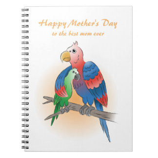 Cute Parrots Happy Mother's Day Notebook