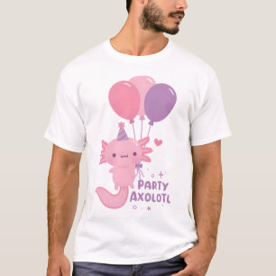 Cute Party A Lot Axolotl Balloons T-Shirt