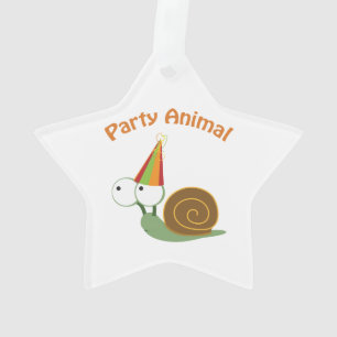 Cute Party Animal Snail Ornament