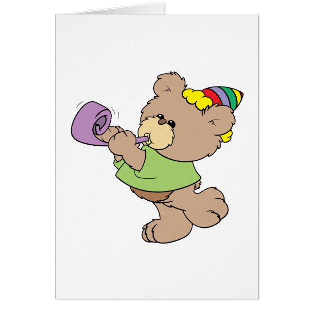 cute party bear with party favour design (Front)