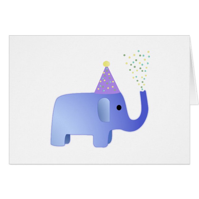 Cute Party Elephant (Front Horizontal)