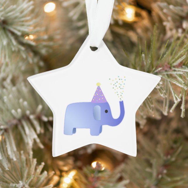 Cute Party Elephant Ornament (Tree)