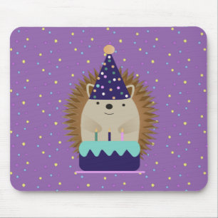 Cute Party Hedgehog Mouse Mat