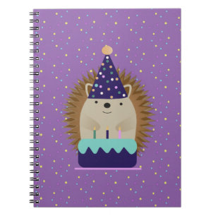 Cute Party Hedgehog Notebook