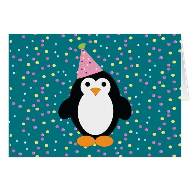 Cute Party Penguin (Front Horizontal)