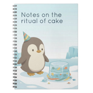 Cute Party Penguin Dry Humour Custom Notebook