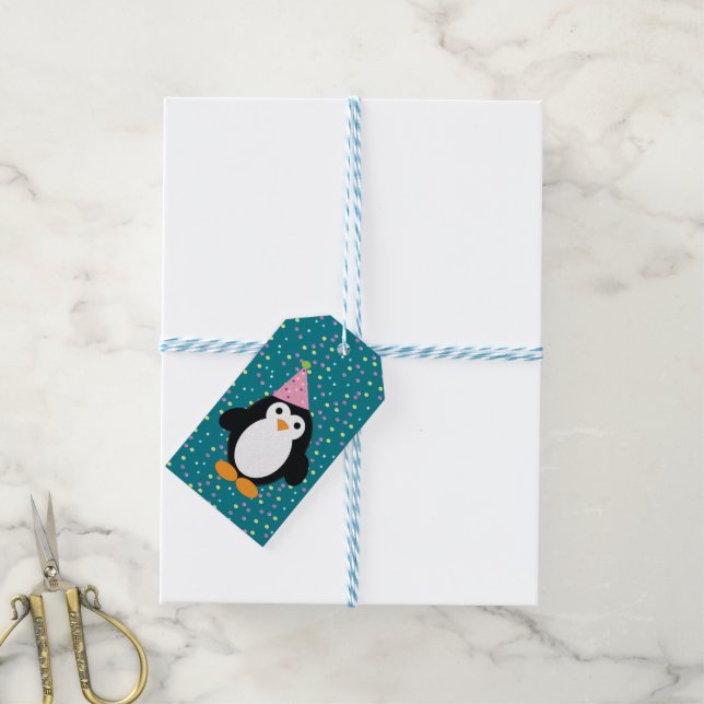 Cute Party Penguin Gift Tags (With Twine)