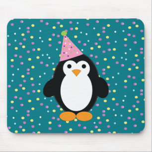 Cute Party Penguin Mouse Mat