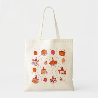 Cute party pets tote bag