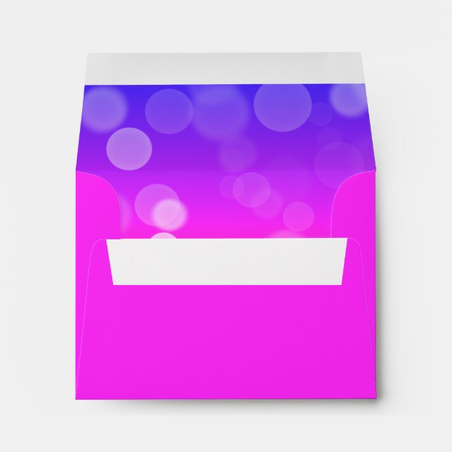 Cute Party Purple Circular Design Envelope (Back (Bottom))