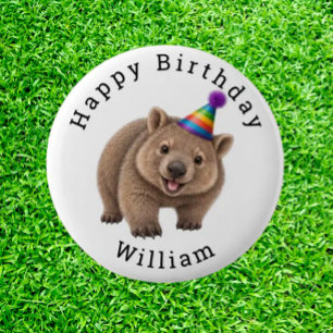 Cute Party Wombat 6 Cm Round Badge
