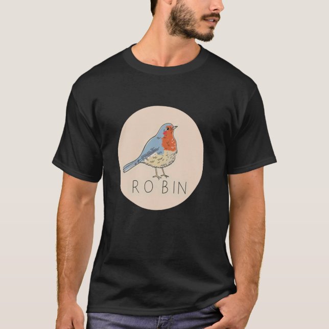 Cute Passerine for Robin and Birds Lovers T-Shirt (Front)