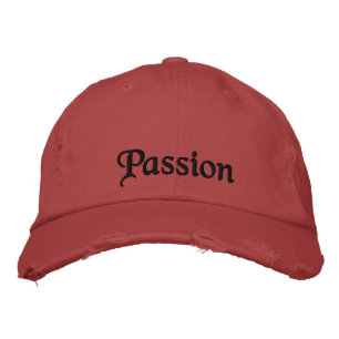 Cute Passion Quote Black Romantic Red Personalised Embroidered Hat