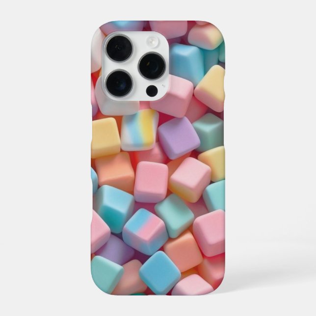 Cute Pastel Abstract Blocks Phone Sticker iPhone Case (Back)