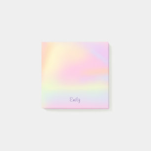 Cute Pastel Aesthetic Pink Rainbow Coloured 3x3 Post-it Notes