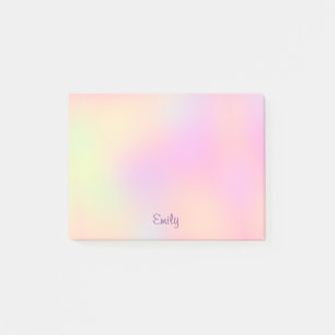 Cute Pastel Aesthetic Rainbow Coloured 4x3 Custom Post-it Notes