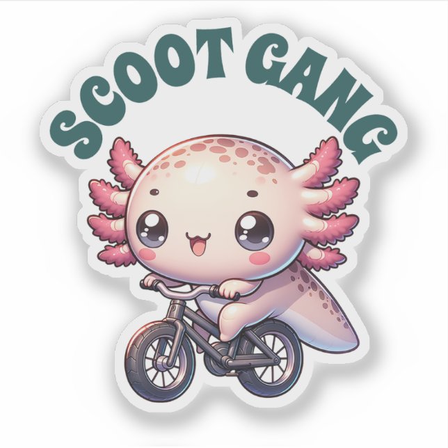 Cute Pastel Axolotls New Designs Vinyl  St (Front)