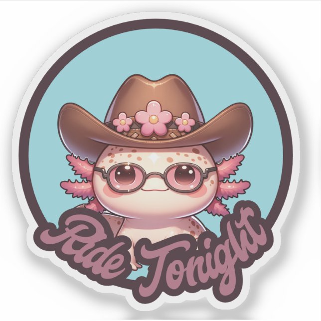 Cute Pastel Axolotls New Designs Vinyl  St (Front)