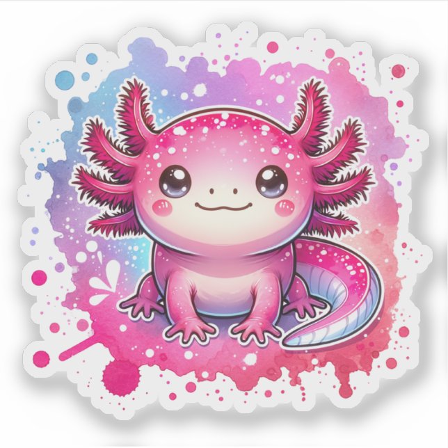 Cute Pastel Axolotls New Designs Vinyl  St (Front)