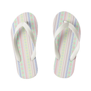 Cute Pastel Baby Print Kid's Flip Flops