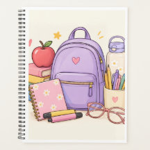 Cute Pastel Back to School School Supplies Illustr