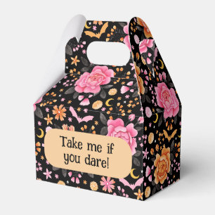 Cute Pastel Bats Halloween and Florals Favour Box