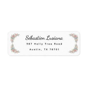 Cute Pastel Boho Rainbow Baby Shower Address