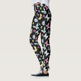 Cute Pastel Butterfly Design Leggings