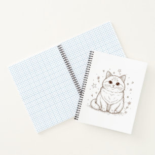 Cute Pastel Cat Spiral Notebook