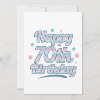 Cute Pastel Celebrating the 70th birthday