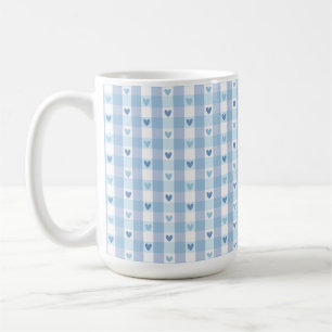 Cute Pastel Chequered Love Design Coffee Mug