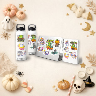 Cute Pastel Chibi Halloween Characte
