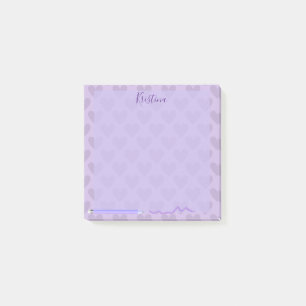 Cute Pastel Chic Lavender Personalised Post-it Notes