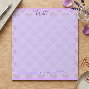 Cute Pastel Chic Lavender Personalized Notepad