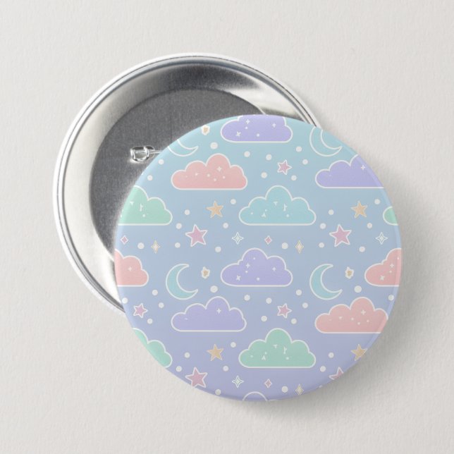 Cute Pastel Cloud Enamel Pin (Front & Back)