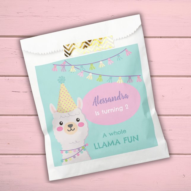 CUTE PASTEL COLOR LLAMA BIRTHDAY FAVOUR BAGS (Creator Uploaded)