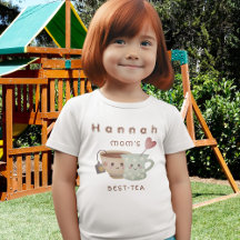 Cute Pastel Colour Mum’s Best-Tea Toddler T-Shirt