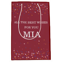 Cute Pastel Confetti Border Happy Birthday Gift