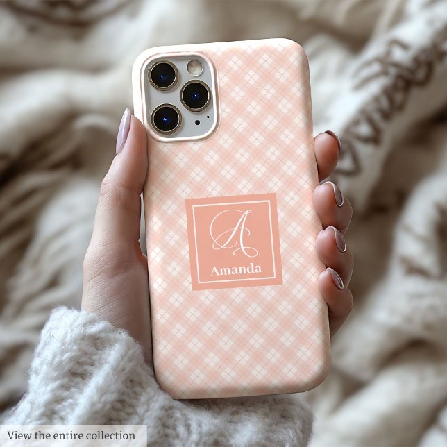 Cute Pastel Coral iPhone Case Trendy Clear Design (Cute Pastel Coral iPhone Case Trendy Clear Design)