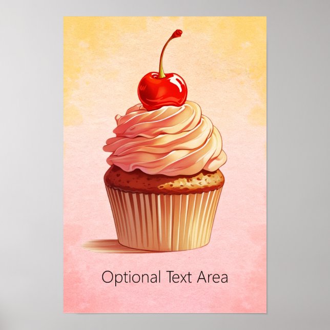 Cute Pastel Cupcake  Poster (Front)