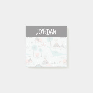 Cute Pastel Dinosaur Pattern Post-it Notes