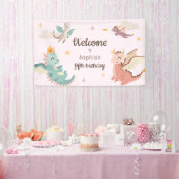 Cute Pastel Dragons Kids Birthday Party