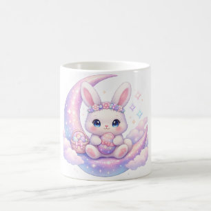 Cute Pastel Easter Bunny Mug – Moon Aesthetic